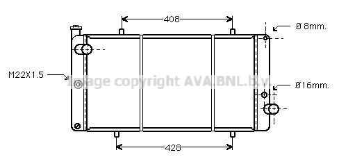 AVA QUALITY COOLING Радиатор, охлаждение двигателя PEA2111